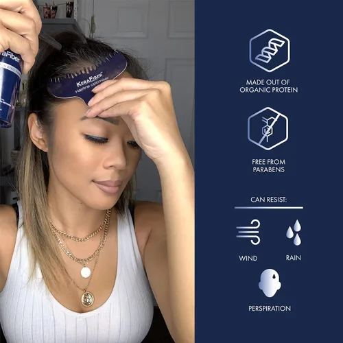 Miniatura 6 de KeraFiber Fibras profesionales para la construcción del cabello, fibras espesantes de cabello de queratina natural, polvo para el cabello
