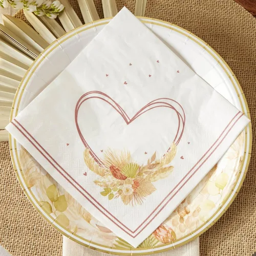 Miniatura 2 de Kate Aspen Servilletas de papel rústicas bohemias de 2 capas (juego de 30), servilletas decorativas gruesas, perfectas para bodas de otoño, brunch