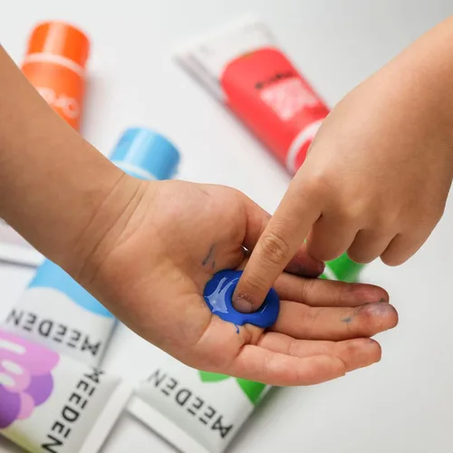 Miniatura 5 de MEEDEN Pinturas de dedos para niños, pintura de dedos lavable para niños, juego de pintura de dedos no tóxicas para niños pequeños de 3 años
