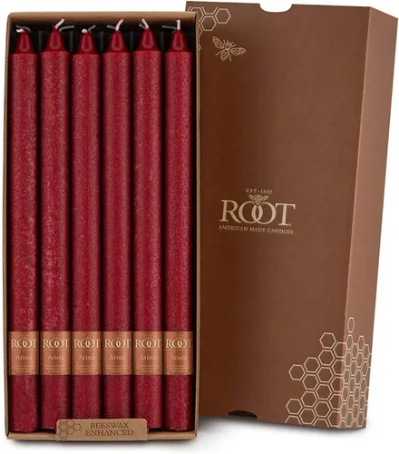 Miniatura 20 de Root Candles Velas de Cena Sin Aroma Juego de Velas en Caja de Mezcla Premium de Cera de Abeja, 9 Pulgadas, Rosa Polvoriento, 4 Unidades Rosa