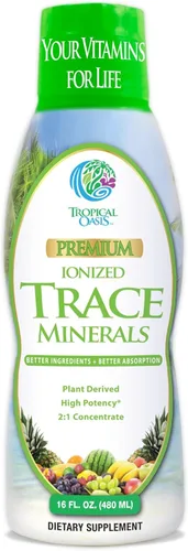 Formula líquida premium ionizada basada en planta, de oligominerales, 74 minerales esenciales en forma líquida para hasta 96% absorción, 16 onzas,