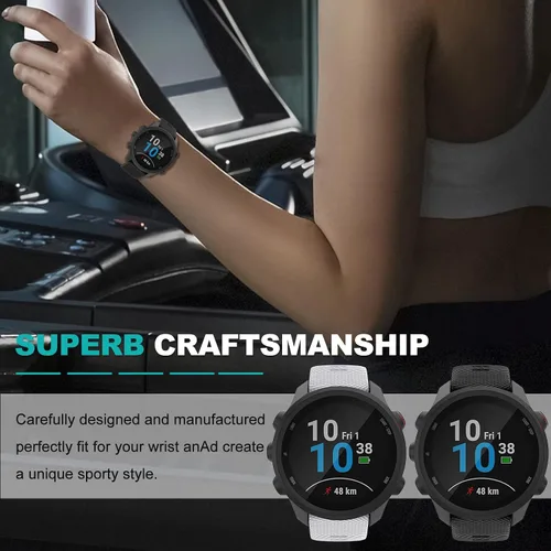 Miniatura 7 de OVERSTEP Compatible con Garmin Venu 2 Plus, Venu SQ Band, correa de muñeca de 0.787 pulgadas, correa de silicona suave impermeable de liberación