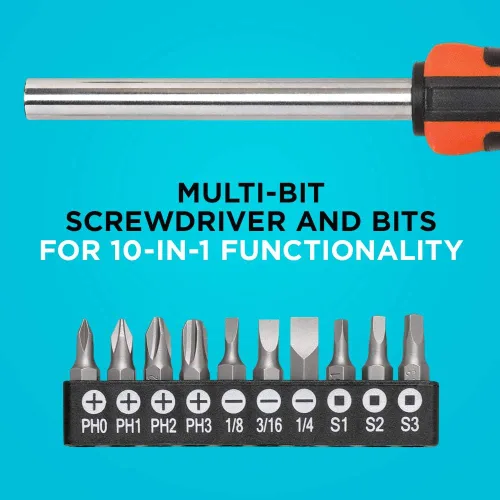 Miniatura 5 de BLACK+DECKER Juego de destornilladores magnéticos, 17 piezas (BDHT65003)
