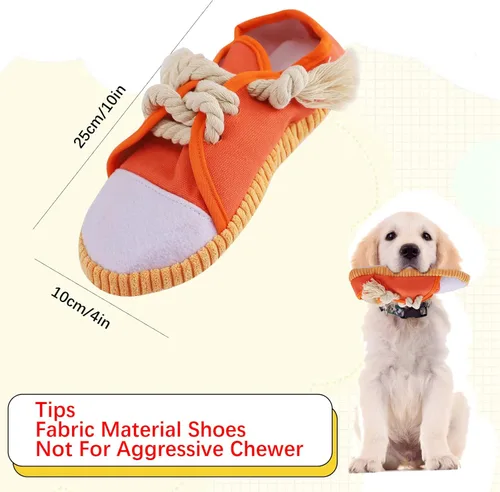 Miniatura 7 de vocheer Juguete masticable para perros, juguetes para perros para mantenerlos ocupados, zapatos de dentición duraderos, juguete interactivo Naranja