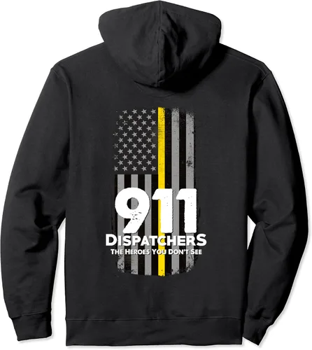 Miniatura 2 de 911dispatcher sudadera con capucha EMS EMT Policía dispatchers operadores, Jaspeado oscuro