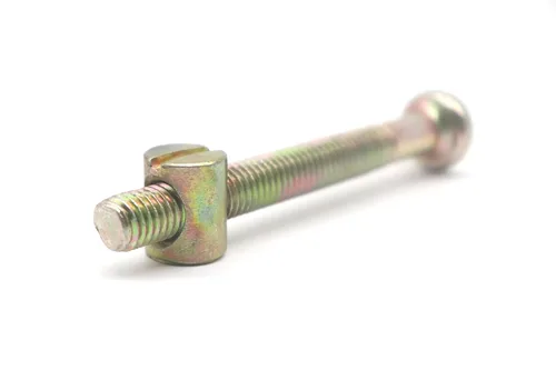 Miniatura 3 de Paquete de 10 tuercas hexagonales M8 x 2.756 in para muebles para cuna, sillas y camas, rosca de 2.008 in, chapado en zinc