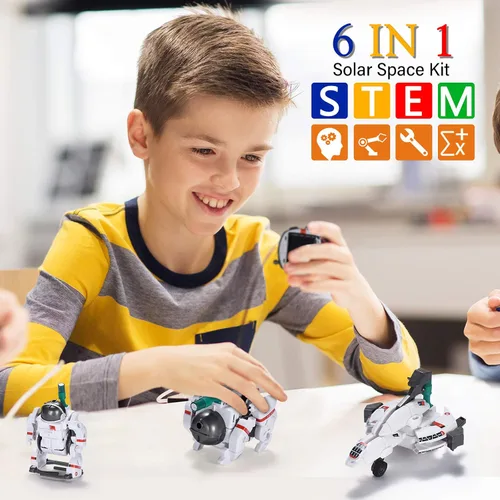 Miniatura 2 de AESGOGO Proyectos STEM para niños de 8 a 12 años, juguetes de robot solar 6 en 1, kits de ciencia de construcción espacial DIY educativos, regalos