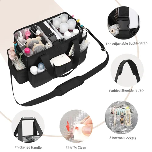 Miniatura 7 de Bolsa de viaje para estilista, bolsa de viaje extra grande para herramientas para el cabello, organizador de herramientas para el cabello