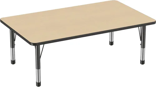 Miniatura 63 de FDP - Mesa rectangular para actividades escolares y aulas (24 x 36 pulgadas), patas gruesas para niños pequeños, altura ajustable de 15 a 24