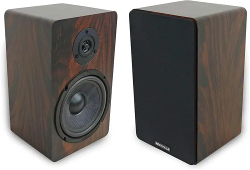 Miniatura 8 de Rockville Par RockShelf 68B V2 400W Negro 6.5" Altavoces para estantería en casa, 8 ohmios, altavoces Kevlar, tweeters de cúpula de seda, montaje