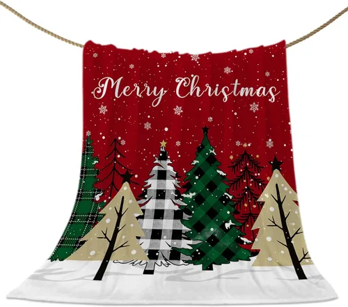 Miniatura 53 de Mantas de Tiro de Muñeco de Nieve de Navidad, Manta de Vellón Suave de Vacaciones de Invierno Decorativa para Hogar Sofá Sillón Silla Sala de Estar