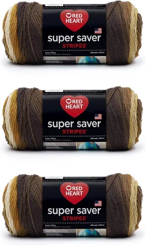 Miniatura 100 de Red Heart Hilo Super Saver, paquete de 3, estampado artístico, 3 unidades Estampado De Artista