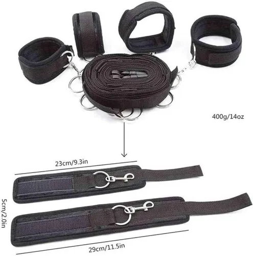 Miniatura 2 de BDSM - Kit de arnés para muslo, esposas para adultos, para dormitorio, lazos sexuales para tobillos y muñecas, bandas de resistencia sexual