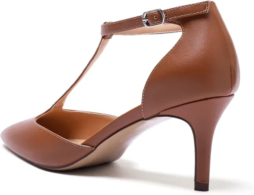 Miniatura 3 de SAMMITOP Zapatos de vestir con barra en T de tacón medio y correa en el tobillo para mujer