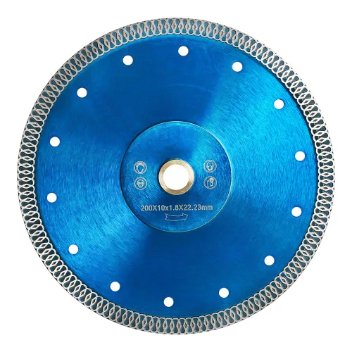 Miniatura 13 de 10" Hoja de sierra de diamante súper delgada de porcelana para azulejos de cerámica, corte húmedo o seco para granito, mármol, azulejos de cerámica
