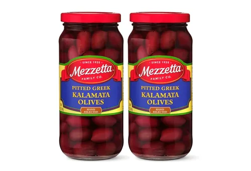 Miniatura 9 de Mezzetta Aceitunas kalamata griegas sin hueso – Aceitunas moradas ricas de Grecia para recetas mediterráneas y aperitivos – Prácticas aceitunas sin
