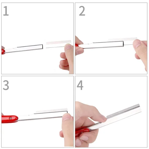 Miniatura 3 de Lamoutor 100 hojas de afeitar de un solo filo de acero industrial, cuchillas de afeitar rectas desechables para hombres y mujeres