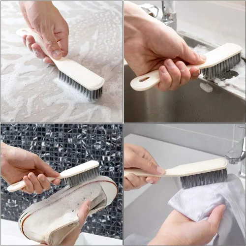 Miniatura 4 de Juego de 4 cepillos multiusos para limpiar la cocina con cerdas rígidas para platos, ollas, sartenes, fregadero y botellas, cepillo para platos