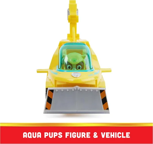Miniatura 4 de Paw Patrol Aqua Pups Rubble - Vehículo transformable de tiburón martillo con figura de acción coleccionable, juguetes para niños a partir de 3 años