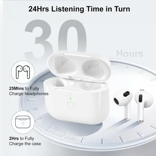 Miniatura 3 de Funda de carga inalámbrica compatible con AirPod de 4ª generación, funda de cargador Air Pod 4 de repuesto con botón de sincronización