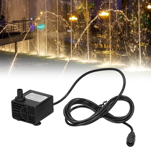 Miniatura 7 de Bomba de agua sumergible sin escobillas de 12V CC, para estanque, acuario, fuente solar, hidroponía, elevación de 3.9 ft 500L/H 12V 5W bomba