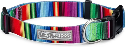 Miniatura 12 de Lucky Love Dog - Collar de perro ajustable con hebilla de fácil clic para los grandes, duradero y cómodo para perros machos y hembras, collar