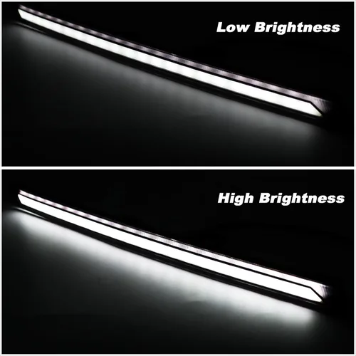 Miniatura 3 de Switchback - Lámpara LED DRL de rejilla antiniebla delantera blanca/ámbar, luz de circulación diurna con función de señal de giro intermitente Lente