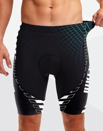 Miniatura 27 de Bikewa Pantalones cortos de ciclismo para hombre, con acolchado 4D, para ciclismo de carretera, con bolsillos con cremallera