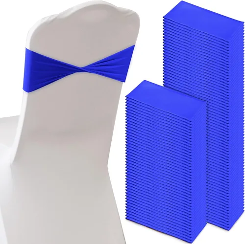 Miniatura 8 de Frienda 120 cintas elásticas de elastano para silla, bandas elásticas para fundas de silla, lazos sin hebilla para bodas, recepciones, eventos, Oro