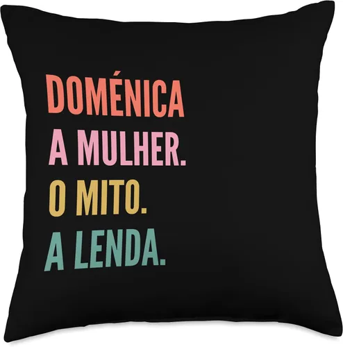 Miniatura 4 de Funny Portuguese First Name Design - Doménica Throw Pillow