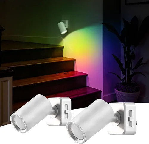 Miniatura 10 de L LOHAS LED Luces nocturnas enchufables a la pared, [paquete de 2] focos de pared para interiores con sensor de luz, luces nocturnas ámbar