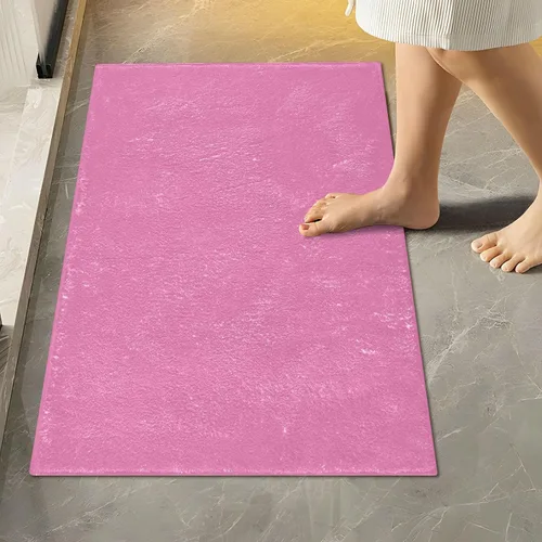 Miniatura 77 de Alfombra de baño amarilla, suave, absorbente, lavable a máquina, juego de alfombras de baño antideslizantes para puerta de baño, dormitorio