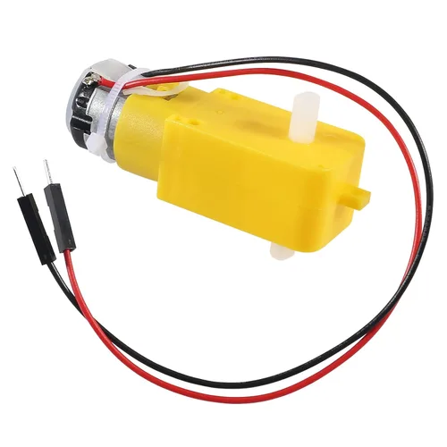 Miniatura 5 de ACEIRMC 8 unids TT DC Motor de caja de cambios de doble eje 3-6V Motor de engranajes 200RPM Ratio 1:48 Motor de eje con cable de 0.100 in