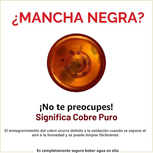 Miniatura 8 de Botella de Agua de Cobre - Botella de Agua de Cobre Puro de 32 Oz para Beber con Diseño de Acabado Martillado - A Prueba de Fugas, Apta para Viajes