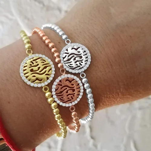 Miniatura 6 de Pulsera elástica de oración hebrea para mujer