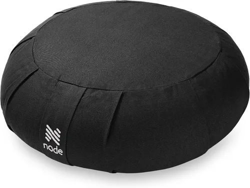Zafu Cojín de meditación, almohada redonda de yoga de trigo sarraceno de 15 pulgadas con funda de algodón orgánico