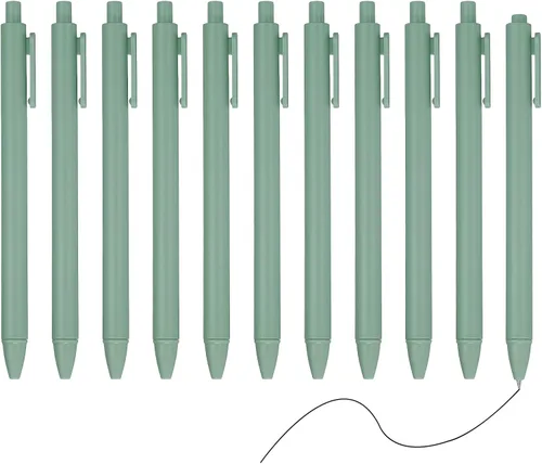 Miniatura 14 de PATIKIL Paquete de 12 bolígrafos de gel retráctiles, punta fina de 0.020 in, tinta negra, color retro, escritura suave, lindos bolígrafos para Negro