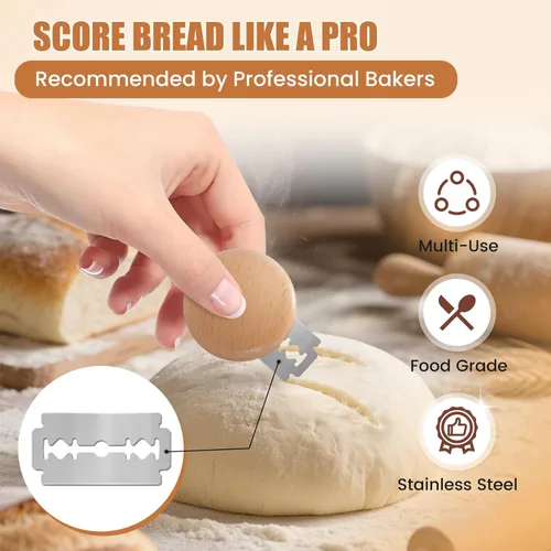Miniatura 4 de CUNSENR Recambio de Cuchillas para Greñadora de Pan – Cuchillas de Acero Inoxidable para Arte Perfecto en el Pan, Adecuadas para Rebanar y Hacer
