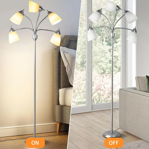 Miniatura 6 de DINGLILIGHTING Lámpara de pie alta para habitación: lámparas de pie de cuello de cisne flexibles de pie para dormitorio, oficina en casa - Luces
