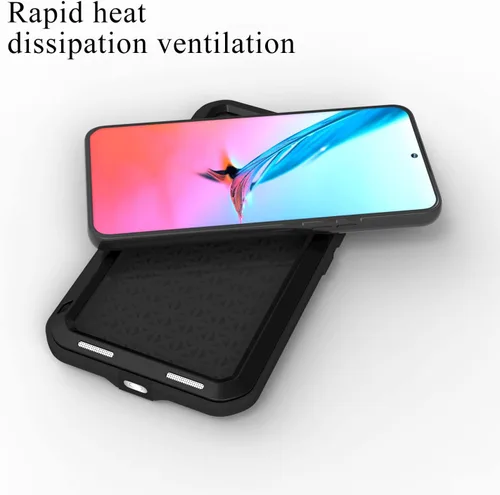 Miniatura 4 de LOVE MEI Funda militar resistente para Samsung Galaxy S22, con protector de pantalla de vidrio templado, a prueba de golpes, a prueba de polvo, a
