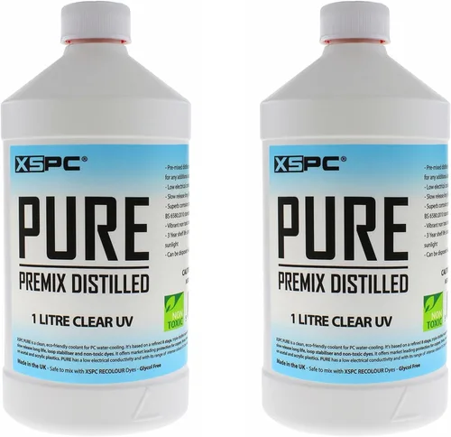 Miniatura 11 de XSPC Pure Premix - Refrigerante destilado para PC, 1 litro, transparente, paquete de 2