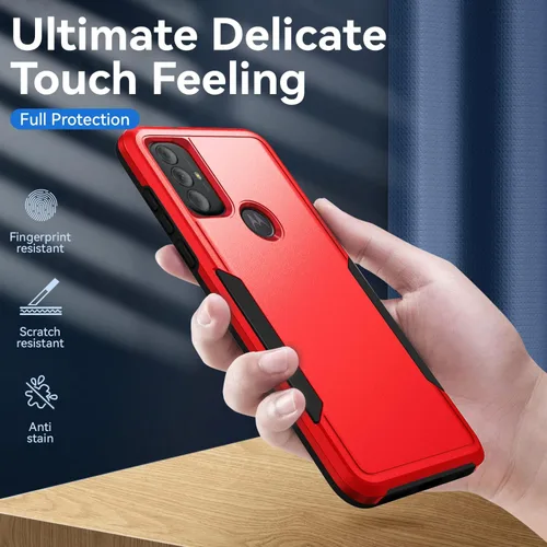 Miniatura 3 de Funda para Moto G Play 2023, con protector de pantalla [probada contra caídas de grado militar], funda protectora resistente robusta de servicio