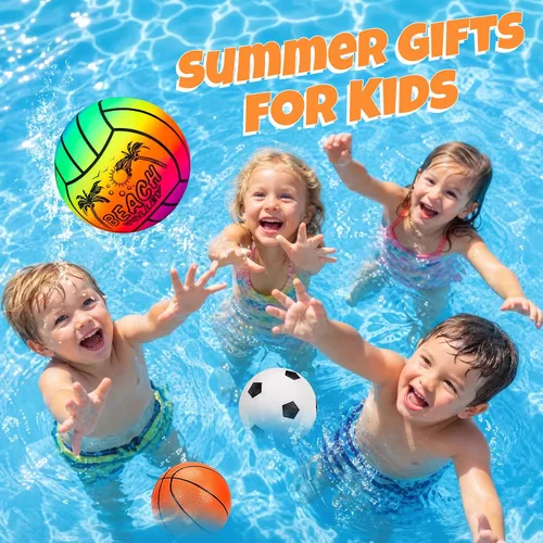 Miniatura 3 de 5 Pack Set de pelotas deportivas para niños con bolsa, juguetes al aire libre para niños de 1 a 3 años, fútbol, baloncesto, béisbol, voleibol