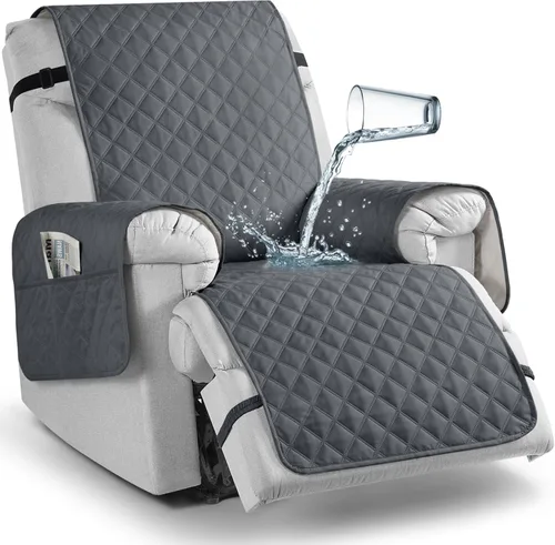 Miniatura 30 de TAOCOCO - Funda antideslizante para silla reclinable, funda para sofá, funda para silla reclinable pequeña con correas elásticas, protector