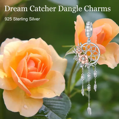 Miniatura 4 de MBSUUH Dream CatcherPineapplePantherMonkeyHouse Charms for Bracelets 925 Sterling Silver Jewelry Gifts for Women Wife Mom