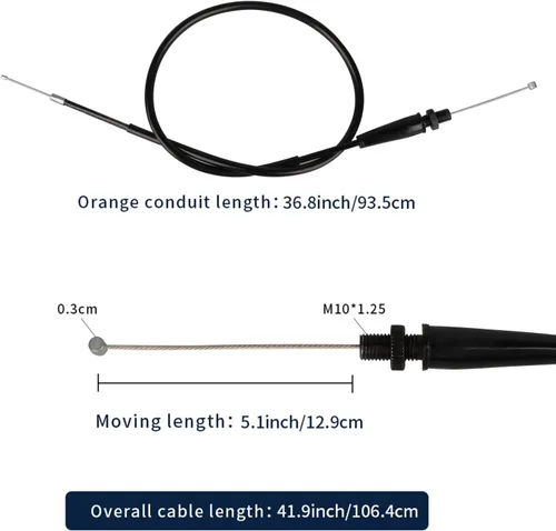 Miniatura 6 de NIBBI Cable de acelerador 93.5cm, repuesto universal para motocicleta de 36.8" cable de acelerador ajustable, para dirt bike pit bike YAMAHA