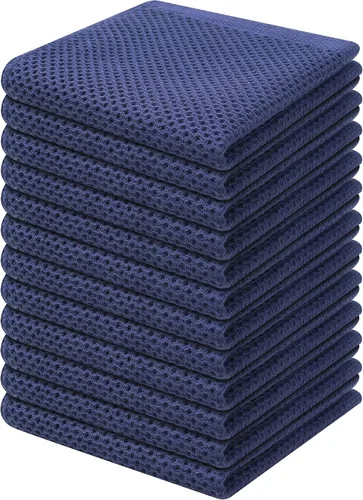 Miniatura 48 de Kitinjoy - Paños de cocina de 100 % algodón, tela de tejido gofrado, paño de limpieza ultrasuave, absorbente y de secado rápido. Gris Oscuro