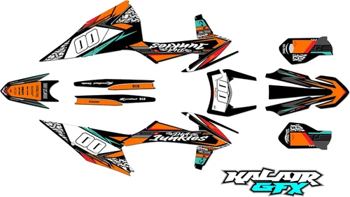 Miniatura 9 de Kit de gráficos para KTM Enduro 2-Stroke 150 EXC, 250 EXC y 300 EXC años 2020, 2021, 2022 y 2023 Rugged Series Magenta 16 Mil - Adhesivo de carreras