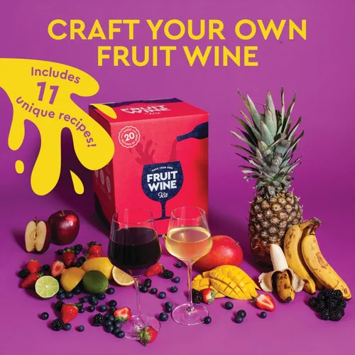 Miniatura 5 de Craft A Brew - Kit de elaboración de vino de frutas - Fácil para principiantes - Kit de elaboración de vino en casa - Incluye ingredientes