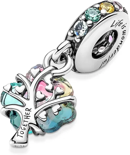 Miniatura 4 de PANDORA Colgante de cristal de Murano de árbol de unión, Vidrio, Circonita Cúbica
